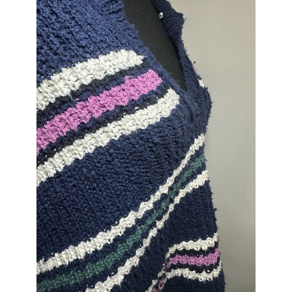 Free People Kennedy Pullover Sweater Midnight Sail Combo‎ Women's SMALL - Picture 6 of 11